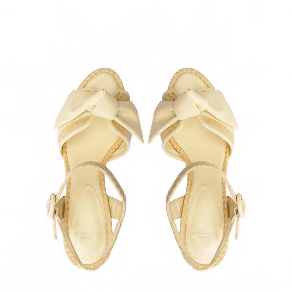 NEW ALEXANDRE BIRMAN women's maxi clarita padded rafia 75 sandals in creamy - Picture 7 of 7
